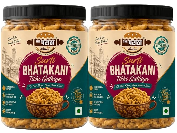 THE PARATHA - Surti Bhatakani Tea Time Tiki Gathiya – Premium Spicy Namkeen